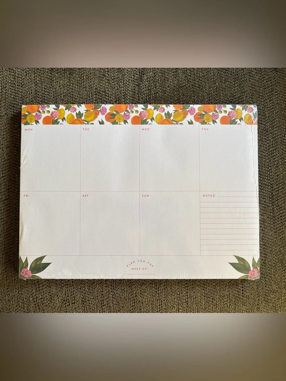Elum Floral Weekly Desk Planner Pad